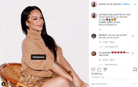 Deyjah Imani Harris modling for Fashion Nova